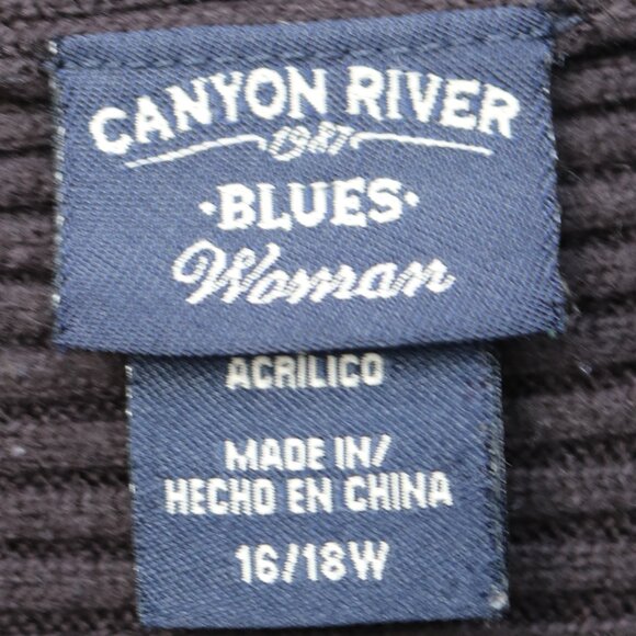 Canyon River Blues Plus Size Black Ribbed w Waistband Shawl Collar Open Cardigan - Picture 6 of 7